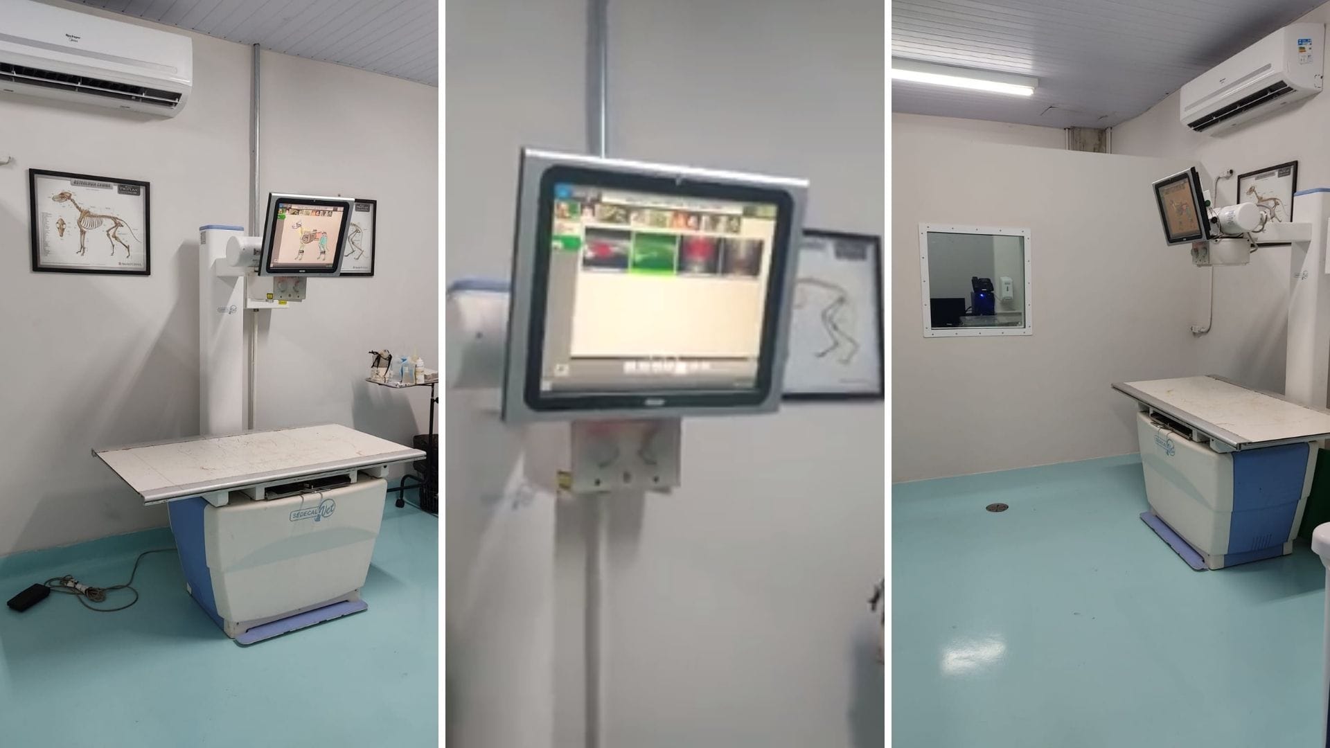 A imagem mostra a nova Sala de Diagnóstico por Imagem, inaugurado no HVET da UniFAJ.
