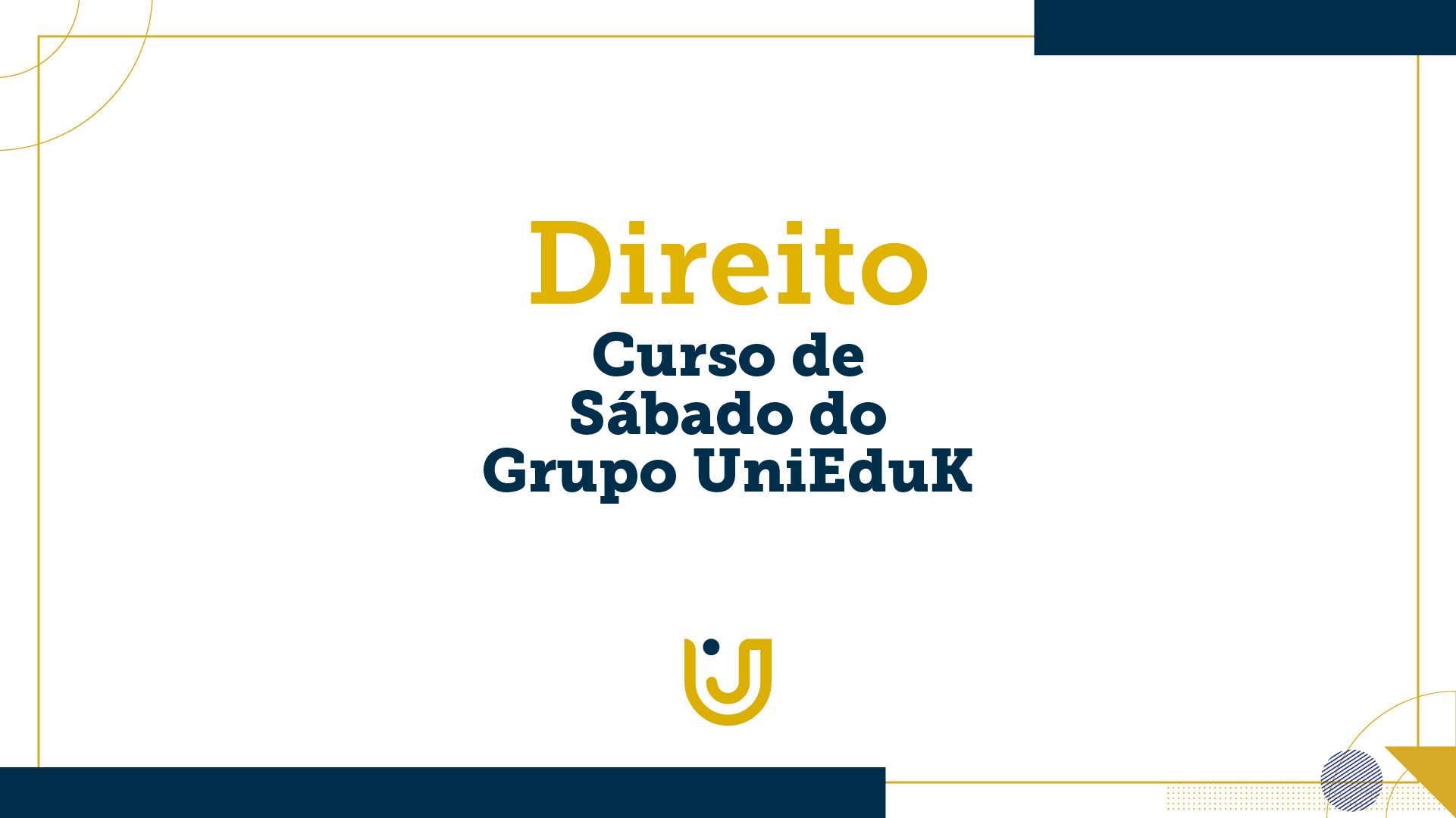 A imagem mostra uma arte relacionado ao curso de sábado e o exame da OAB.
