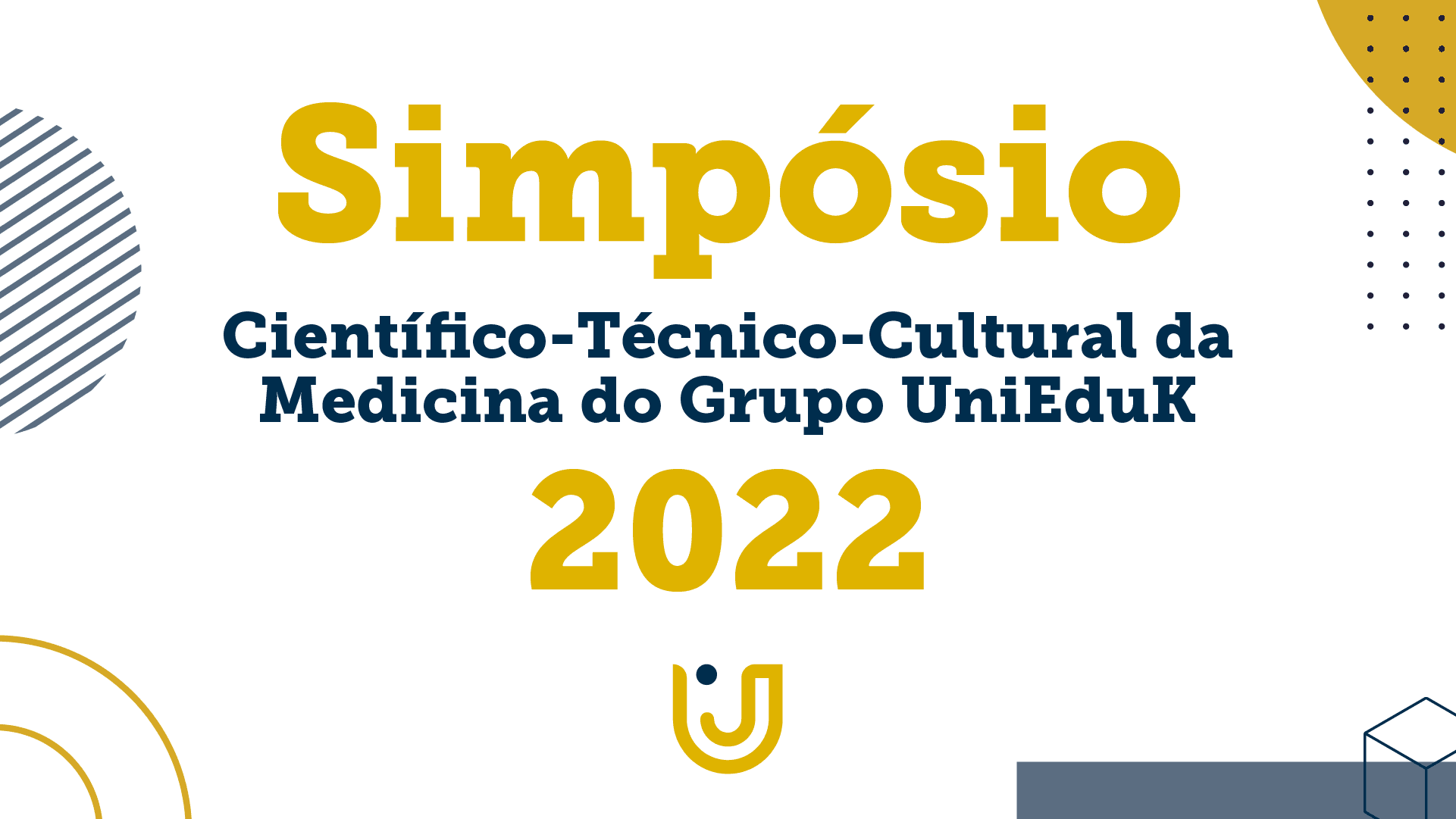 A imagem mostra a arte do Simpósio Científico-Técnico-Cultural da Medicina de Indaiatuba 2022.