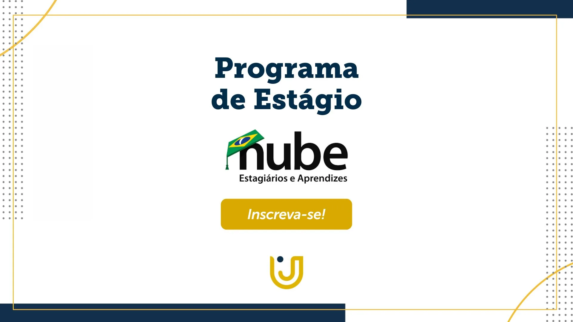 A imagem mostra o logo do Nube que está ofertando a vaga de estágio