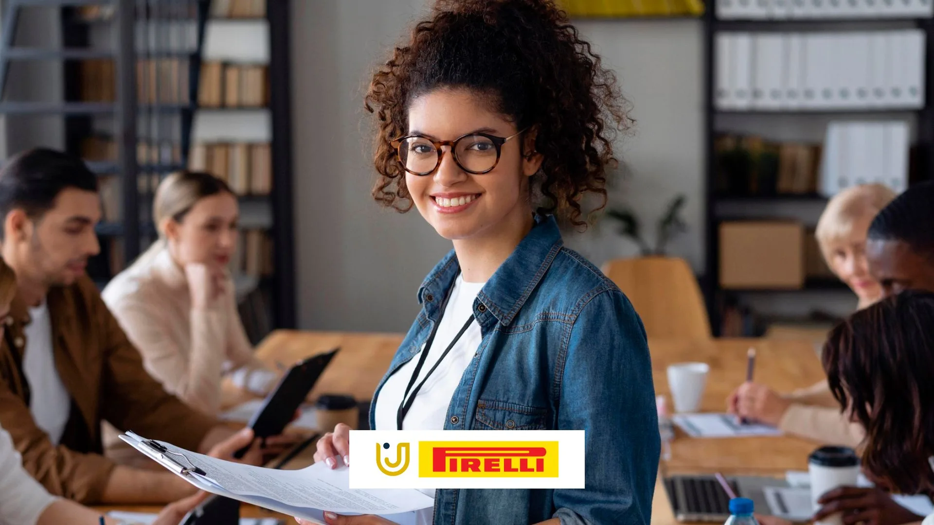 A imagem mostra o logo do Programa de Estágio da Pirelli 2023