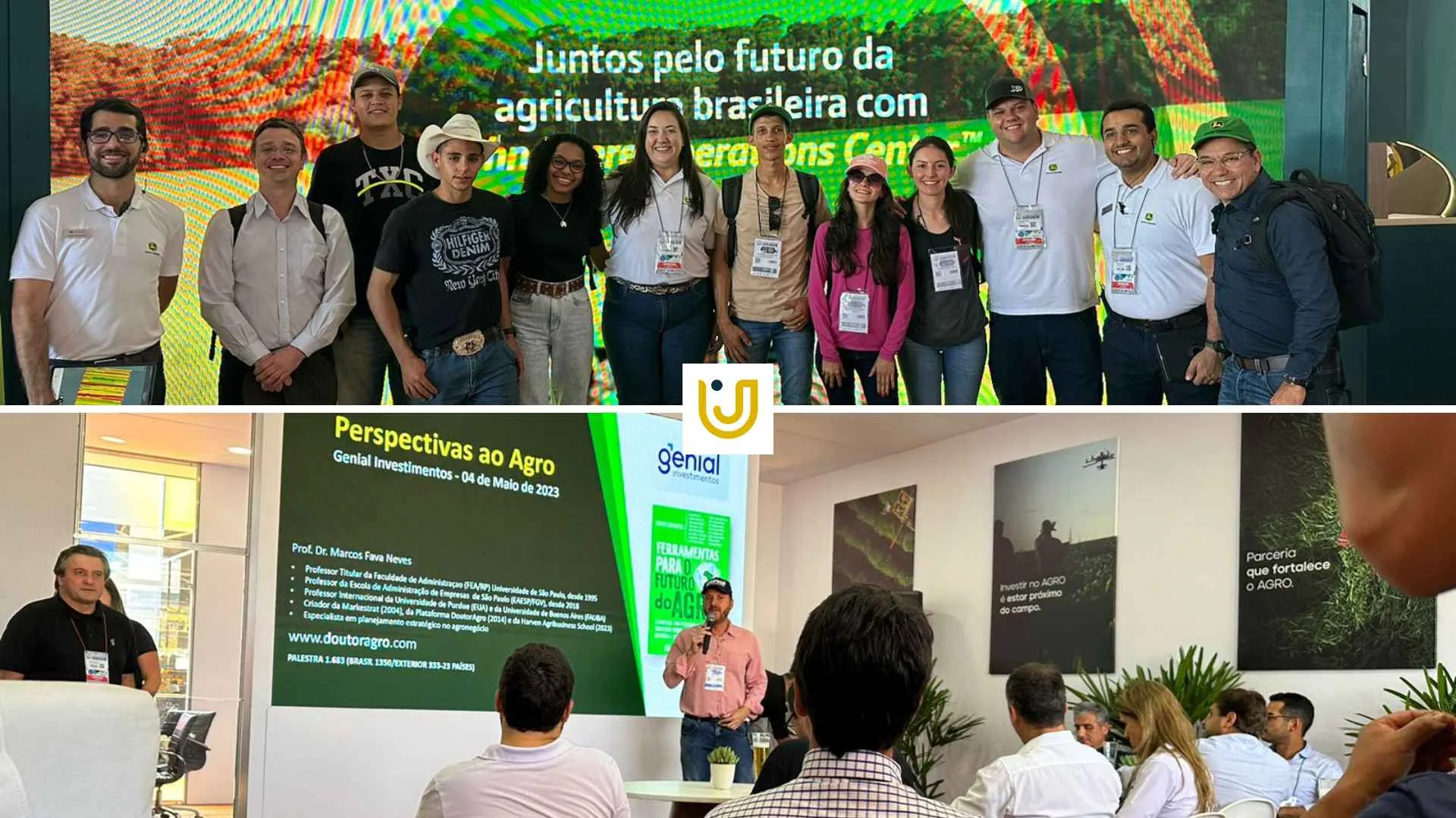 A imagem mostra a visita à Agrishow